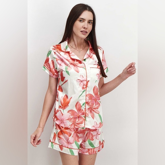 Nannette Lepore matching silk pajama set women’s size medium - Picture 2 of 9